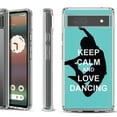 thumbnail image 1 of Shockproof Bumper Phone Case for Google Pixel 6a, by OneToughShield ® - Keep Calm / Dancing, 1 of 3