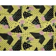 thumbnail image 4 of oneOone Polyester Lycra Yellow Fabric Geometric & Rose Floral Quilting Supplies Print Sewing Fabric By The Yard 56 Inch Wide, 4 of 4