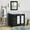 Black & White, variant on Bellaterra Home 43 in. Single Round Sink Vanity with Carrara Marble Top, White - Right Door & Sink
