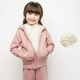 thumbnail image 2 of CAIVO Winter Girls Long Sleeve Jackets Coats With Hood Warm Thickened Windproof Zip Up Coats Kids Soft Outerwear Stylish Child Solid Color Clothing, 2 of 6