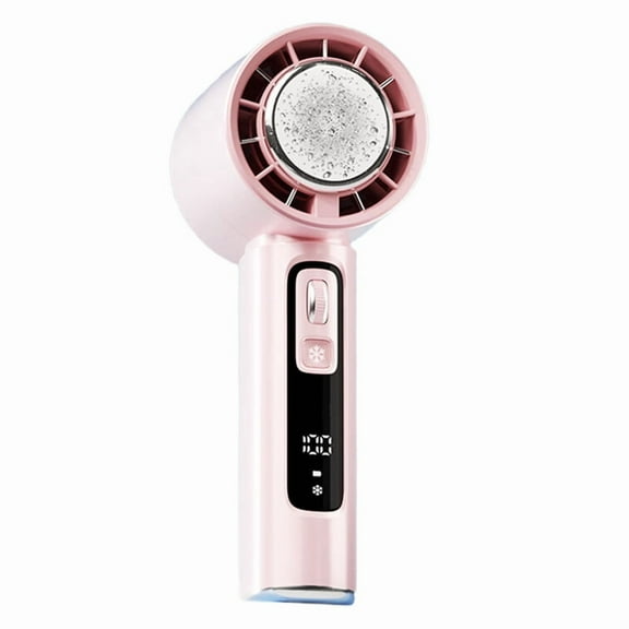 Semiconductor Refrigeration High-Speed Handheld Electric Fan 4000mAh USB Rechargeable Outdoor Small Fan Pink