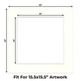 thumbnail image 2 of Antique White Picture Frame Mat for 22x22 Frames - Fits 16x16 Photos - 50 Mats, 2 of 7