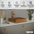 thumbnail image 5 of Karran Usa Ccv500 Cinox 15-3/4" Square Stainless Steel Vessel Bathroom Sink - Copper, 5 of 7