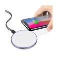 thumbnail image 4 of 1 Set Charging Pad Ultra Slim Quick Charging 10MM Induction Distance Round Multi-use Wireless Charger for Android-White, 4 of 5