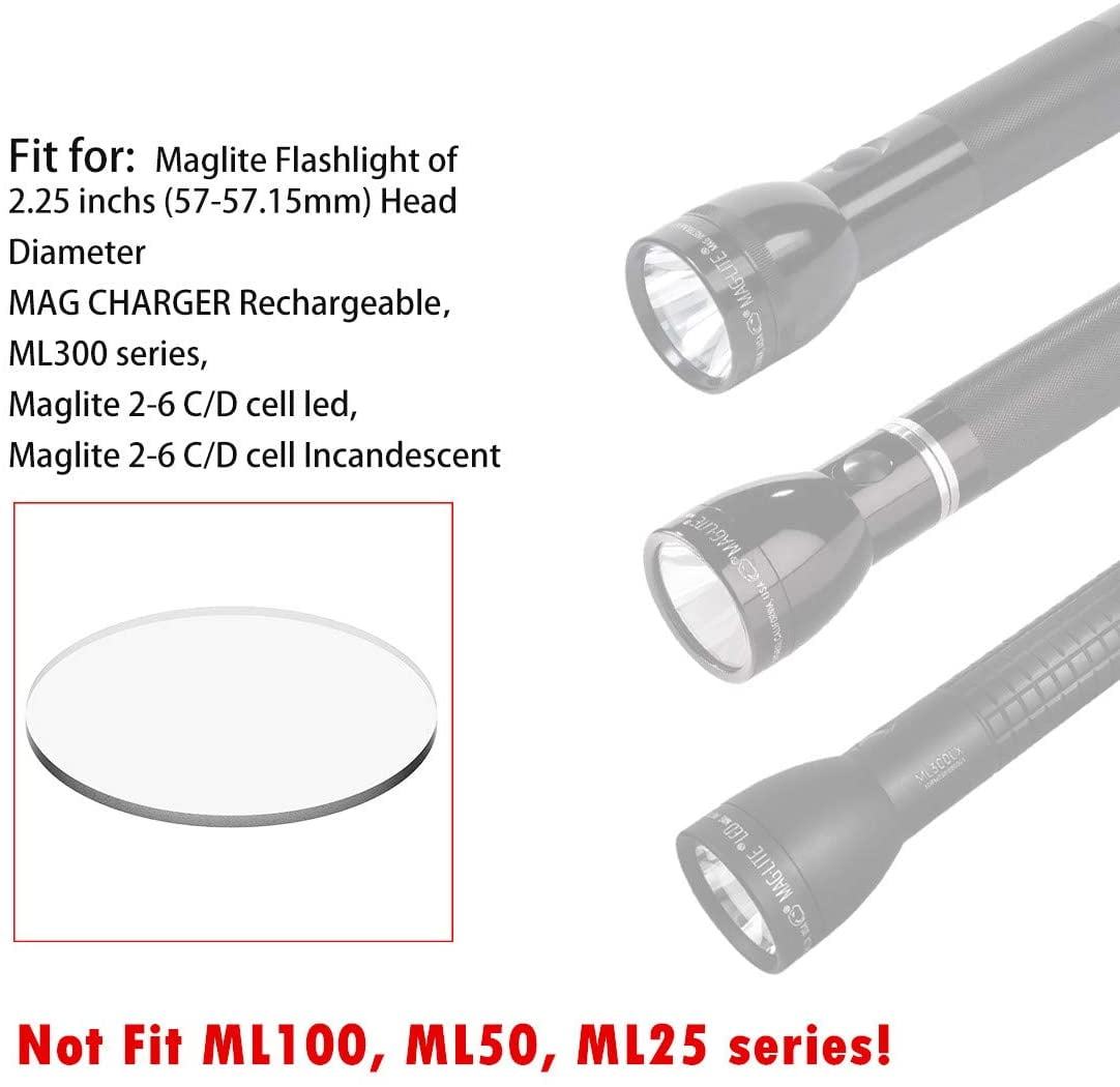 Weltool Maglite Flashlight Lens Upgrade for C or D Cell Maglite