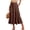 65#Brown, variant on Long Midi Skirts for Women Summer Casual Flowy Boho Tiered High Waist Button Down Maxi Skirt with Pockets