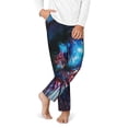 thumbnail image 2 of Yiaed Modern Colorful Eyes Print Teenagers' Lounge Pants, Loose PJ Bottoms, Long Pajama Pants for Men-Large, 2 of 6