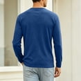 thumbnail image 5 of Drindf Men's Cotton Long Sleeve T Shirts Athletic Moisture Wicking Sports Tops Comfortable Crew Neck Basic Shirt Solid Color Casual Tshirt Top, 5 of 8