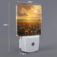 thumbnail image 2 of Cauagu Sunflower Sunset Rainfall Print LED Nightlight,0.5W Night Lights Plug into Wall 1 Pack with Dusk-to-Dawn Light Sensor Soft Glow Lamp for Bathroom Adult Hallway-US, 2 of 7