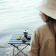 thumbnail image 5 of Outdoor Folding Picnic Table with Seat Pocket Camping Desk with Waterproof Tableware Clothes Storage Bag Camping Backyard Use, 5 of 5