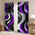 thumbnail image 2 of Manfei Modern Minimalst Blackout Curtains Set of 2 (52x84 Each) for Adult, Purple Stripes Ombre Window Curtains, Abstract Geometric Curtains and Drapes, Curtains and Drapes Home Decor, 2 of 6