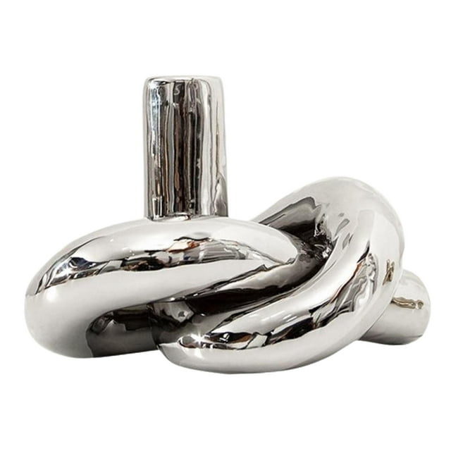 Estatua de cerámica de nudo irregular, estética contemporánea, manualidades creativas para Plata