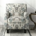 thumbnail image 3 of Polyester Blend Living Room Armchair 33" Sofa Side Chair with Wooden Legs for Living Room Bedroom - Multicolor, 3 of 8