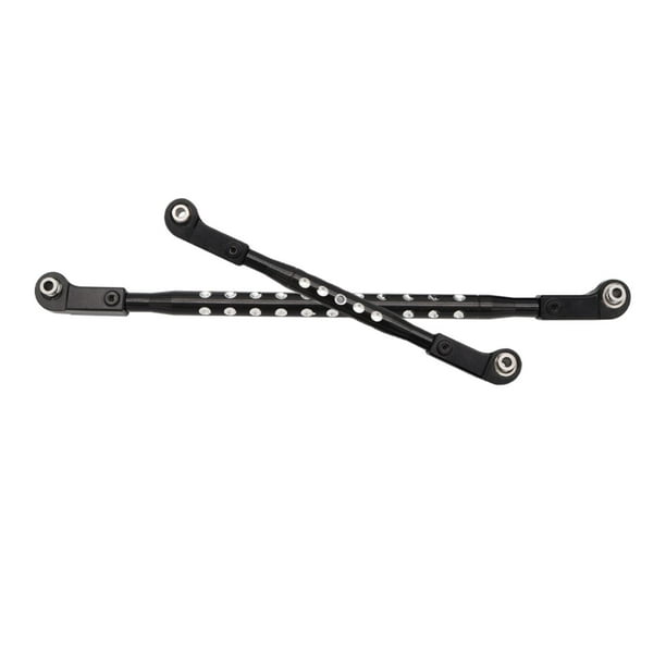 2x varilla de dirección asistida, piezas de repuesto 1: 6, varilla de dirección servo, eslabón de dirección de repuesto, oruga DIY para AXIAL Negro Baoblaze Vínculos de los dedos de las varillas de dirección