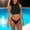 Black, variant on Low Waisted Bikinis for Women High Neck Sporty Racerback Crop Top Swimsuit Two Piece Bathing Suit