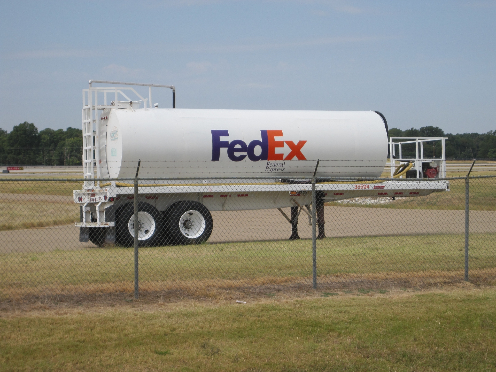 LAMINATED POSTER Memphis, Tennessee. FedEx Express tanker trailer at