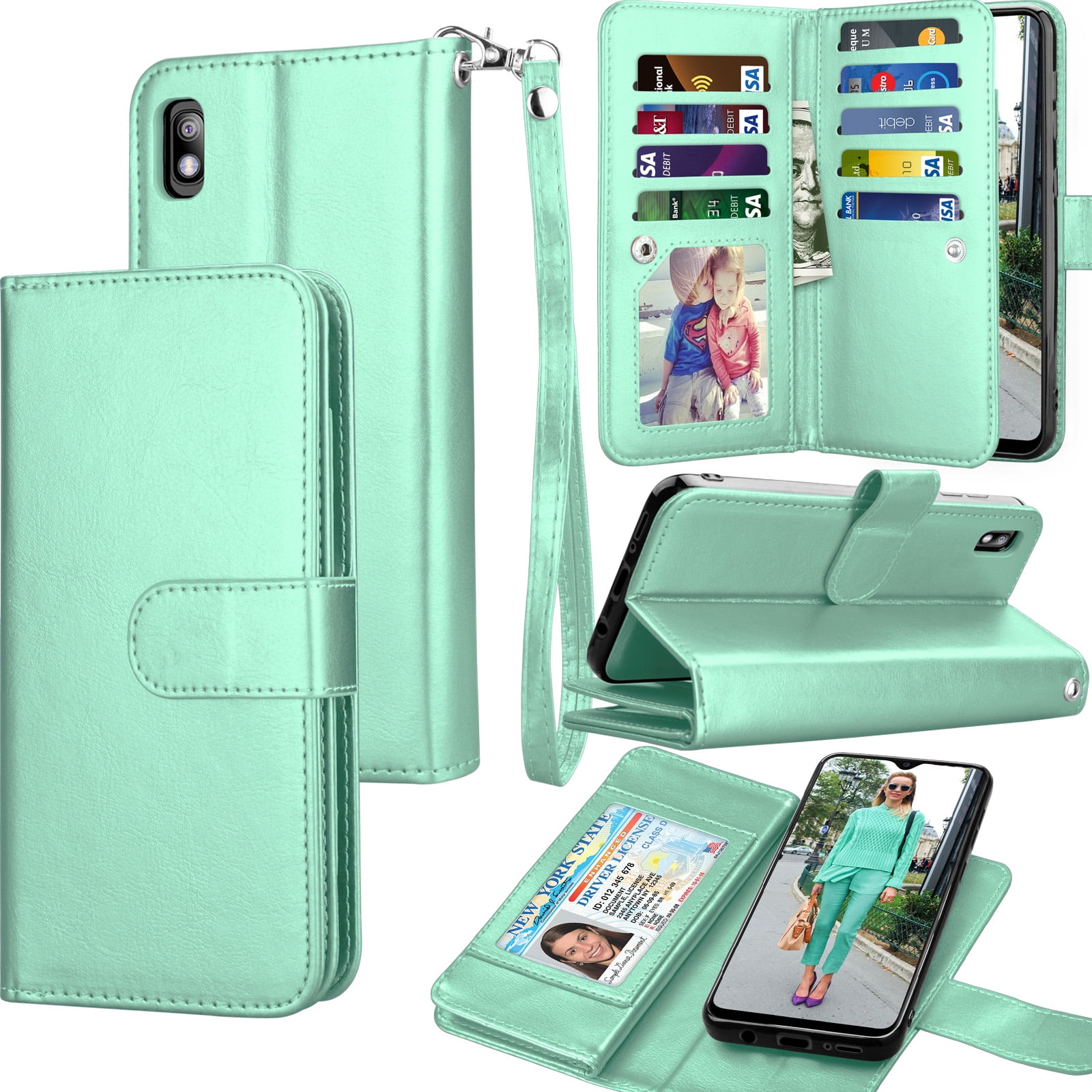 Galaxy A10E Case, Galaxy A10E Wallet Case, Tekcoo Luxury ...