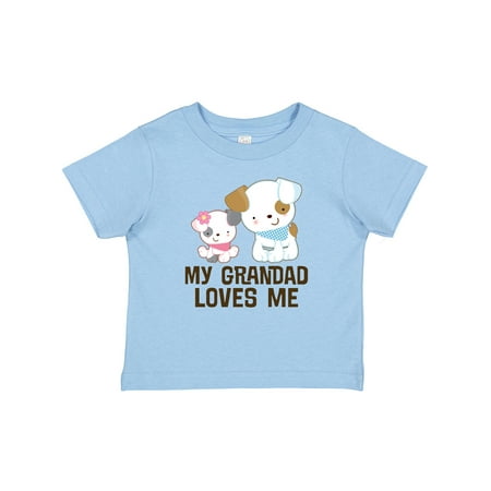 

Inktastic My Grandad Loves Me Granddaughter Puppy Girls Gift Baby Girl T-Shirt