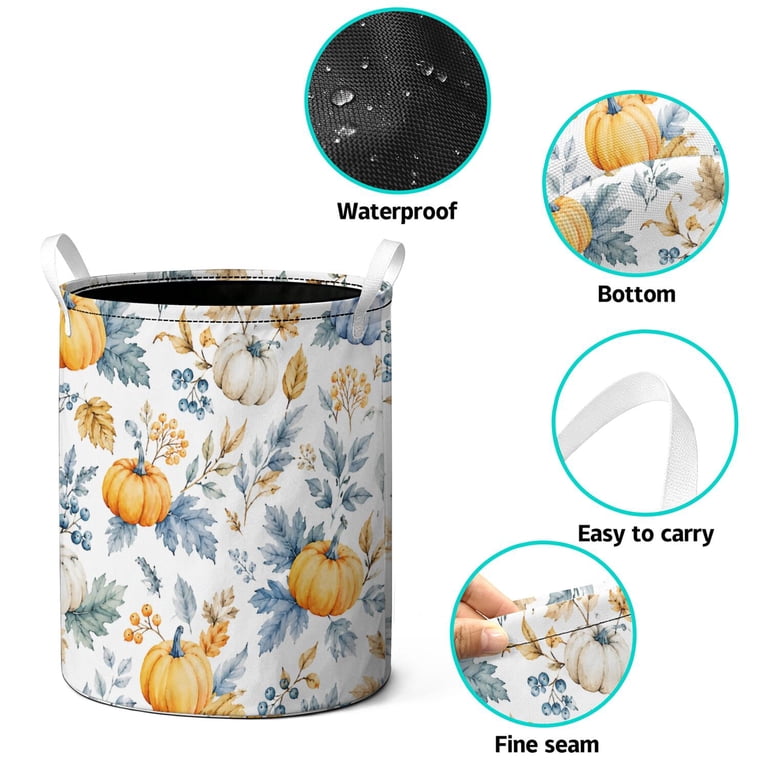 Sundronis 13.7x17.7 in Sorting Area Laundry Container, soft Thanksgiving‑themed ...