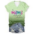 thumbnail image 1 of Tops Cortos para las Mujeres Día de la Independencia Impreso Suéter con Cuello en V Manga Corta, Top Casual para Primavera Verano, 1 of 3