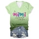 thumbnail image 1 of Tops Cortos para las Mujeres Día de la Independencia Impreso Suéter con Cuello en V Manga Corta, Top Casual para Primavera Verano, 1 of 3