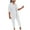 Outfit Sets Women Summer-White, variant on Homenesgenics 2 Piece Outfit for Women Plus Size Women Temperament Solid Shirt Collar Long Sleeved Pocket Less Top Extended Pants Set Yellow L