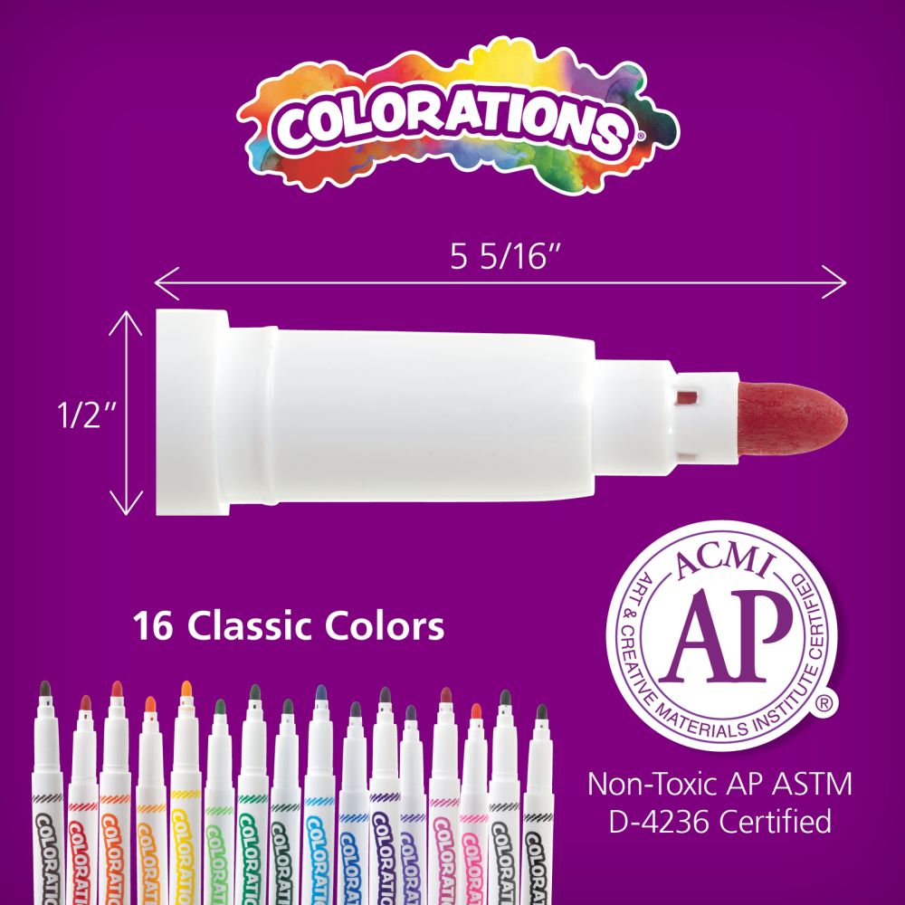 Colorations Classic Markers Classroom Value Pack - Set of 256
