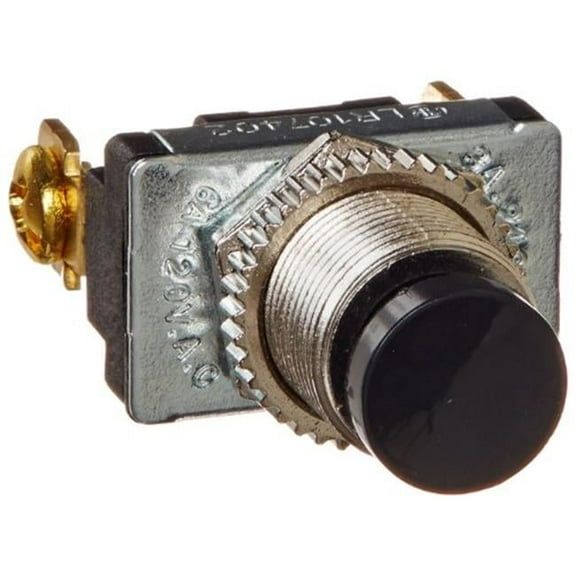 NSI Industries 76065PS Pushbutton Push- on Spade Switch - Black Button