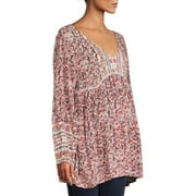 Maternity Romantic Gypsy Women's V-Neck Print Top