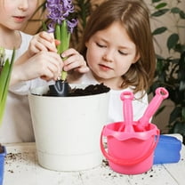 CIMAXIC 3Pcs Beach Bucket Toys Sand Set For Outdoor Activities Plastic Pink Multifunctional Beach Fun