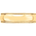 thumbnail image 3 of 14K Yellow Gold 6mm Milgrain Half-Round Wedding Band (Size 9.5) Made In United States m060-9.5, 3 of 5