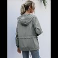 thumbnail image 4 of Impermeables para Mujer, Impermeables, Resistentes Al Viento, Ajustables, con Capucha y Bolsillos. Gris L, 4 of 9