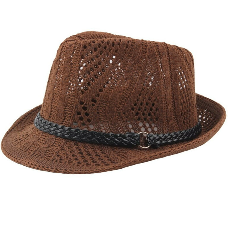 CoCopeaunt HT2345 Summer Hats for Men Jazz Cap Beach Straw Cap