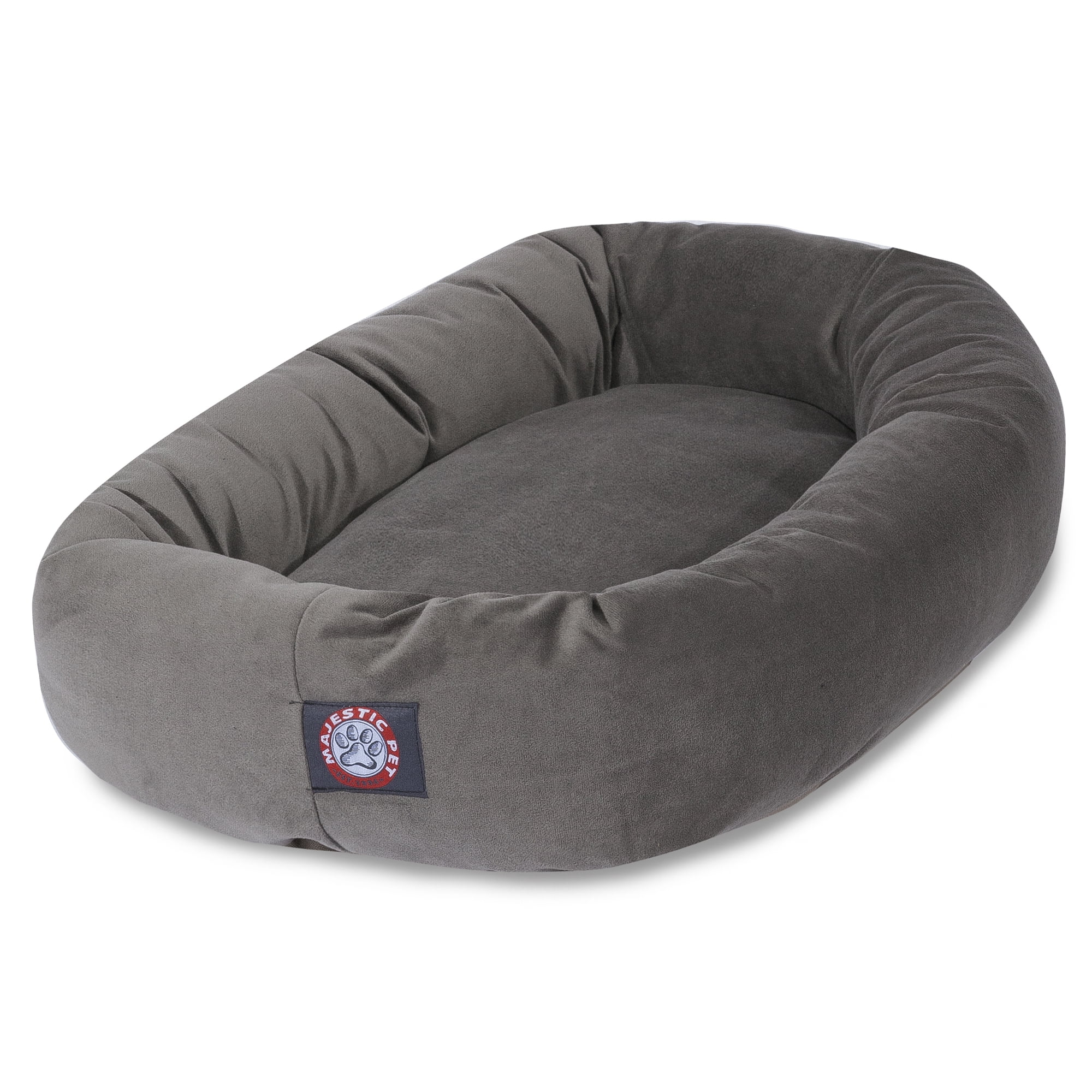 Majestic Pets - Majestic Pet 40 Inch Suede Calming Dog Bed Washable 40x29x9 (Inch) - Gray