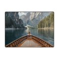 thumbnail image 5 of Yayeee Area Rugs for Living Room 5.2'x4' Indoor Non Slip Washable Bedroom Carpet, Wooden Boat, 5 of 5