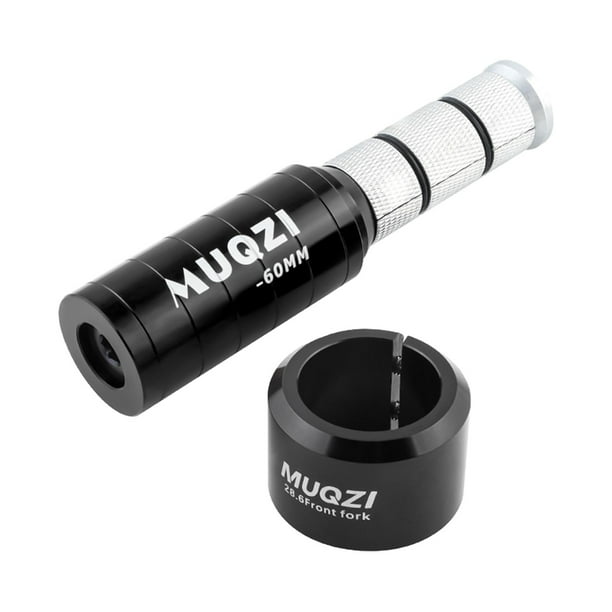 Adaptador de extensión de eje de horquilla de bicicleta, extensión de cuello de 28,6 mm, manillar de bicicleta Negro