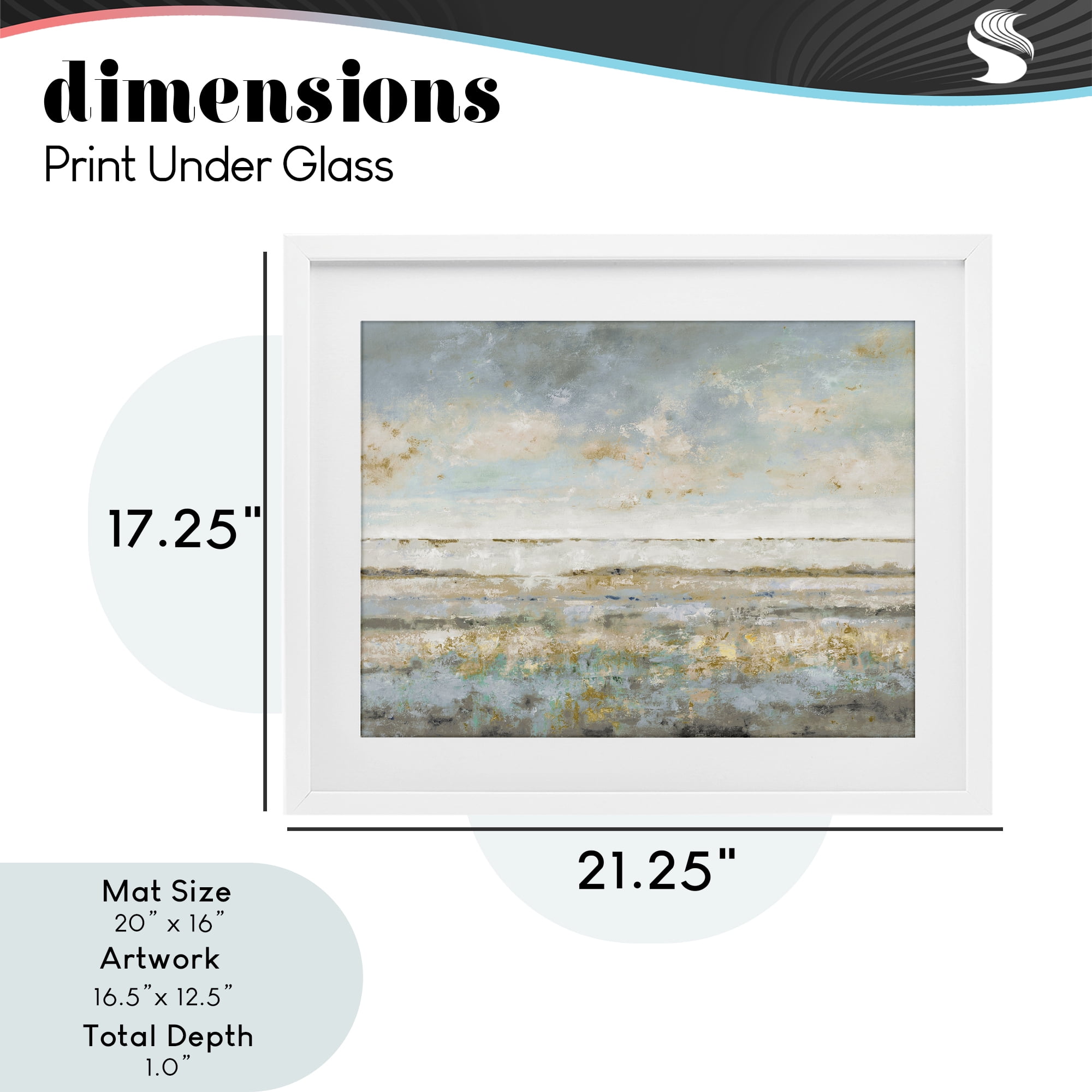 Stupell Industries Contemplative Mood Abstract White Framed Print Under Glass, design by Lorenzo Collective