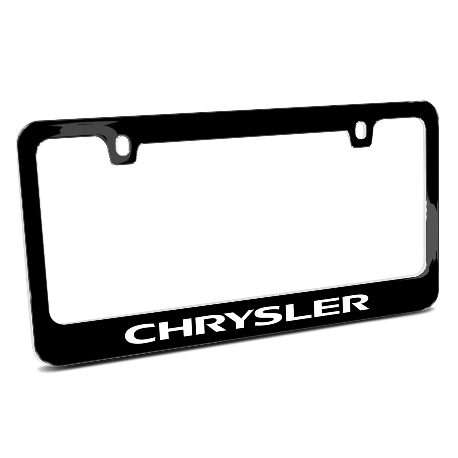 IPick Image Dodge Scat-Pack UV-LED Printed License Plate Frame - Black Zinc, US Made, 12"x6", With Anti-Theft Screw Covers - View #2