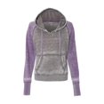 thumbnail image 2 of J America Women's Zen Contrast Pullover Hood - JA8926, 2 of 3