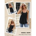 thumbnail image 7 of NFTOEIULA Women Hollow Out U Neck Sleeveless Front Pleated Tank Top, 7 of 7