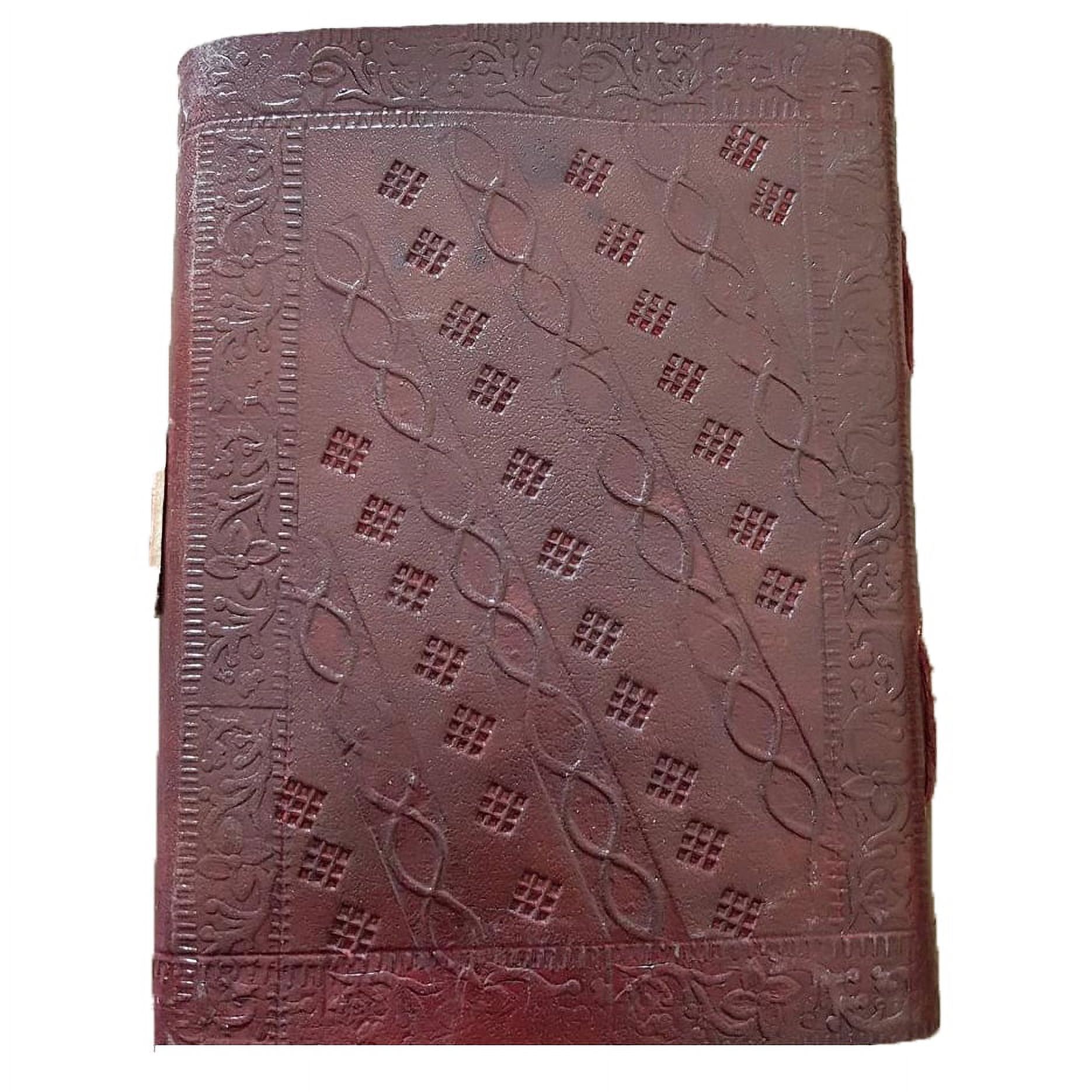 Jaald Leather Journal with Blue Stone Refillable Blank Notebook Diary Sketchbook Travel Journal Daily Planner Writing Pad Gift for Writers