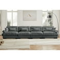 thumbnail image 3 of Super Comfort Oversized Modular Velvet Sectional Sofa Couch with Movable Ottoman,Corner Sectional with Bolstered Armrests, Deep Seat Cloud Couch, Convertible L Shaped Couch for Living Room, 3 of 14