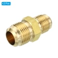 thumbnail image 3 of Conector de compresión de tubo de latón Uxcell, conector de tubo de rosca para plomería 3/8" Macho x 1/2" Macho 2, 3 of 6