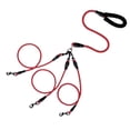 thumbnail image 1 of Djiypn 3 in 1 Durable Nylon Dog Leash with Padded Handle, 360° Swivel No Tangle Climbing Rope Removable Pet Traction Rope, 4.8Ft Lead for Puppy Dogs, Red, 1 of 6