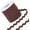 Dark Coffee, variant on Wave Bending Fringe Trim Sewing Ribbon with Plastic Empty Spools White 3/16 inch~3/8 inch(5~8.5mm) about 22~25m/strand 1strand