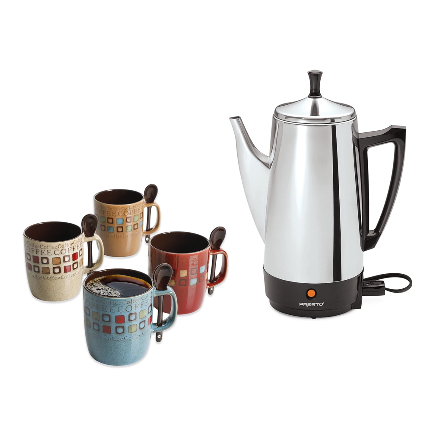Presto 12-Cup Stainless Steel Coffee Maker (02811) Bundle with 4 Presto 12 Cup Stainless Steel Coffee Maker