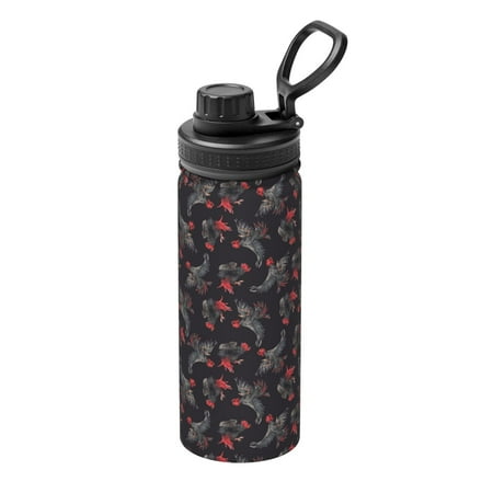 

Xecao Black Roosters for 18oz Sports Insulated Kettle Thermos Flask For Outdoor Fitness Running And Travel Thermos Flask Insulated Water Bottles