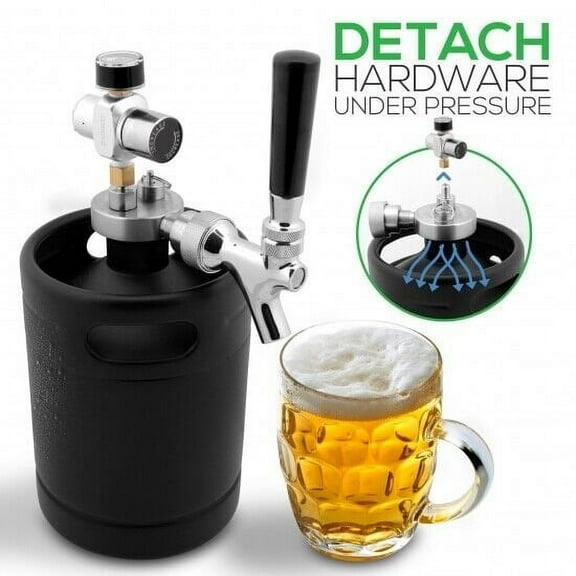 Nutrichef PKBRTP60 Homebrew Mini Keg System CO2 Home Keg 64 oz.