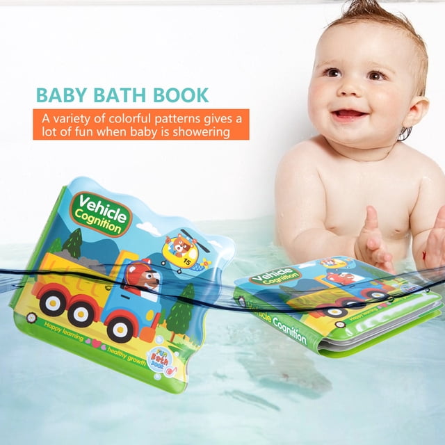 Infant Shower Toy Tear Proof Baby Bath Book With Colorful Patterns For Bath Time Early Education Toys