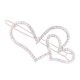thumbnail image 1 of Aleación de plata con diamantes de imitación, un accesorio femenino para amantes de la moda Pinza para el cabello con forma de corazón brillante, 1 of 2